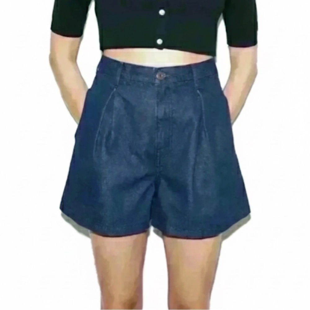 NWT! Moussy Women’s Blue Denim Flare High Waisted Shorts Size Medium